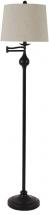 Decor Therapy Tina Floor Lamp with Swing Arm and Ball Accent, Bronze - PL4376