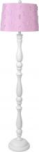 Decor Therapy 60" Polly White Turned Column Floor Lamp (PL4545)