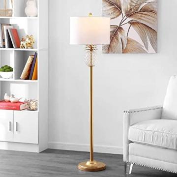 Safavieh FLL4086A Lighting Collection Elza Gold Leaf and Clear 59-inch Floor Lamp