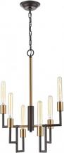 ELK Lighting 12205/6 Congruency 6-Light Chandelier, Oil Rubbed Bronze, Satin Brass,not specified