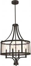 Westinghouse Lighting 6368400 Belle View Four-Light Indoor, Oil Rubbed Bronze Finish w/Highlights