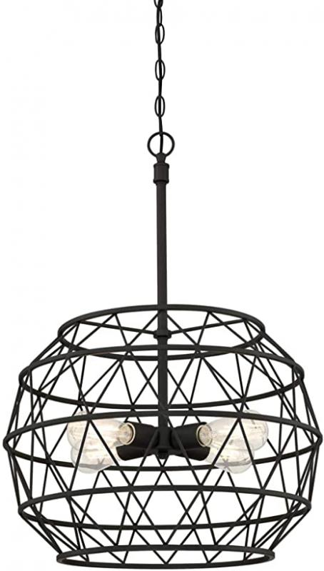 Westinghouse Lighting 6367900 Sierra Four-Light Indoor Chandelier, Matte Black Finish