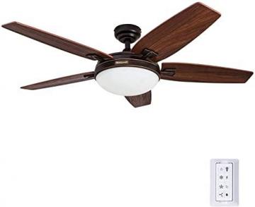 Honeywell Carmel 48-Inch Ceiling Fan with Integrated Light Kit and Remote Control, Bronze