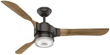 Hunter Apache Indoor Wi-Fi Ceiling Fan with LED Light and Remote Control, 54", Noble Bronze