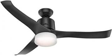 Hunter Symphony Indoor Wi-Fi Ceiling Fan with LED Light and Remote Control, 54", Black