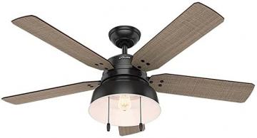 Hunter Mill Valley Indoor/Outdoor Ceiling Fan with LED Light and Pull Chain Control, Metal