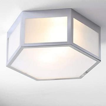 JONATHAN Y JYL7452A Moderno 15.75" Hexagon Metal/Frosted Glass LED Flush Mount, Classic, Glam