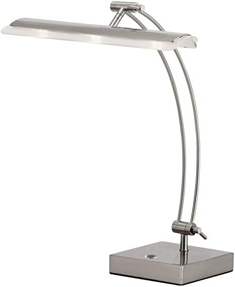 Adesso 5090-22 Esquire LED Desk Lamp, 13-19 in, 9W Full Spectrum LED, Brushed Steel