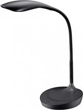 Bostitch KT-VLED1502-BLK Gooseneck LED Desk Lamp with USB Charging Port, Dimmable, Black