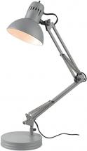 Globe Electric 56106 Architect 28" Spring Balanced Arm Desk Lamp, Matte Gray, On-Off Rotary Switch