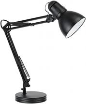 Globe Electric 5698601 Swing-Arm Desk Lamp, with Base, Black