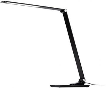 Monoprice WFH Aluminum Multimode LED Desk Lamp - Black, with Wireless and USB Charging Port