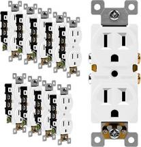 Enerlites Duplex Receptacle Outlet, Residential Grade Electrical Wall Outlets, 15A 125V