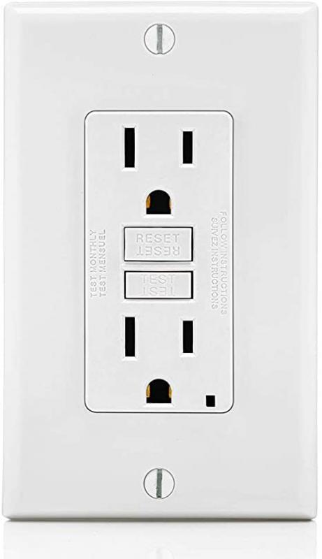 Leviton GFNT1-W Self-Test SmartlockPro Slim GFCI Non-Tamper-Resistant Receptacle with LED Indicator
