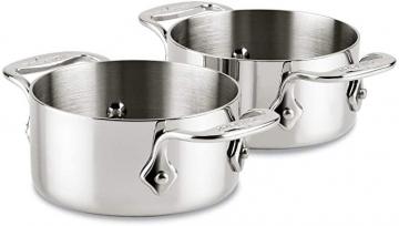 All-Clad 59914 Stainless Steel Dishwasher Safe 0.5-Quart Soup Souffle Ramekins Cookware Set