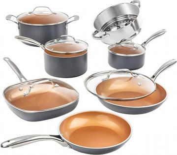 Gotham Steel Pots and Pans Set 12 Piece Cookware Set with Ultra Nonstick Ceramic Coating