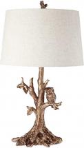 Decor Therapy Décor Therapy Gold Textured Leaf Owl Lamp