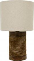 Decor Décor Therapy TL15455 Table Lamp, Natural Rope/Wood Look