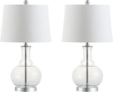 JONATHAN Y JYL1068B-SET2 Lavelle 25" Glass LED Table Lamp Contemporary, Transitional