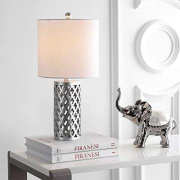 Safavieh Lighting Collection Rorie Silver Lattice 21-inch Table Lamp