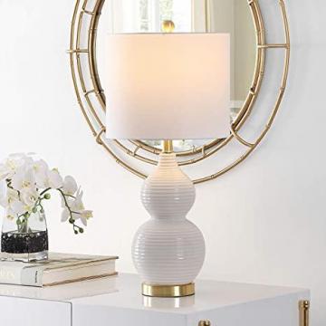SAFAVIEH Lighting Collection Emery Modern Contemporary Ivory Mosaic Table Lamp