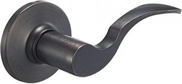 Amazon Basics Shelby Dummy Door Lever - Right-handed Lever, Oil Rubbed Bronze