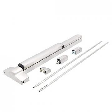 AmazonCommercial Stainless Steel Surface Vertical Rod Push Bar for Exit Doors, 36" inch