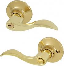 Honeywell 8106001 Wave Entry Door Lever, Polished Brass