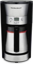 Hamilton Beach Thermal 10-Cup Coffee Maker, Programmable, Cone Filter, Flexible Brewing