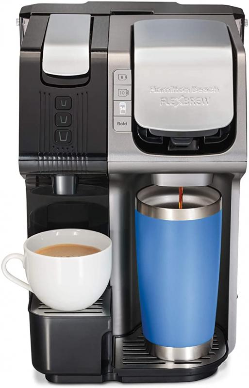 Hamilton Beach FlexBrew Trio 2-Way Coffee Maker, Compatible with K-Cup Pods or Grounds