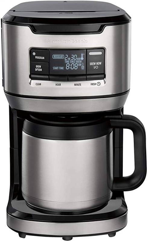Hamilton Beach Programmable Front-Fill Coffee Maker with Thermal Carafe (46391), 12 Cup Capacity