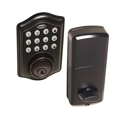 Honeywell - 8712409 Electronic Entry Deadbolt with Keypad, Oil Rubbed Bronze