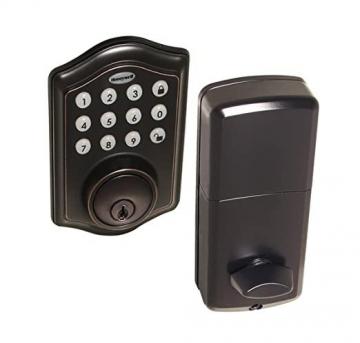 Honeywell - 8712409 Electronic Entry Deadbolt with Keypad, Oil Rubbed Bronze