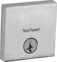 Kwikset 258 Uptown Door Deadbolt, Square Contemporary Low Profile Keyed One Side Low Profile