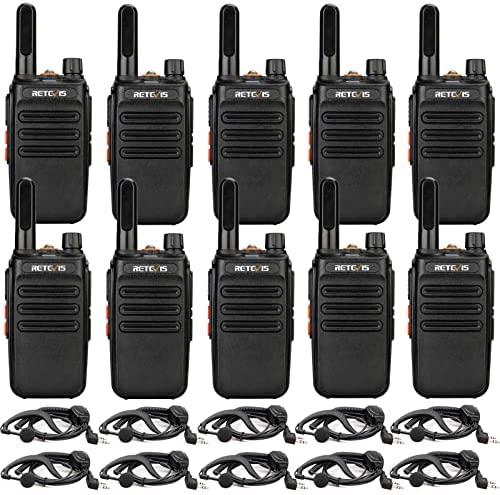 Retevis RB35 Walkie Talkies with Earpiece and Mic, Mini 2 Way Radios Long Range Rechargeable
