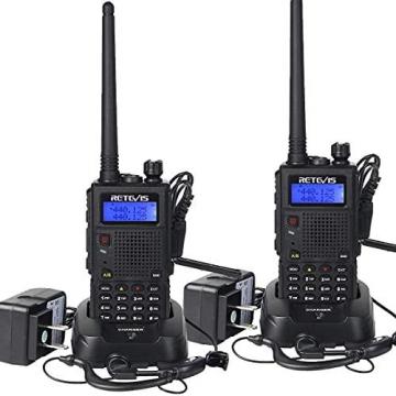 Retevis RT5 Dual Band Two Way Radio, Long Range Walkie Talkies, Flashlight Police Handheld Radio