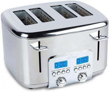 All-Clad TJ824D51 Stainless Steel Digital Toaster with Extra Wide Slot, 4-Slice, Silver