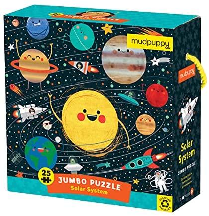 Mudpuppy Solar System Jumbo Puzzle, 25 Pieces, 22” x 22” – Outer Space