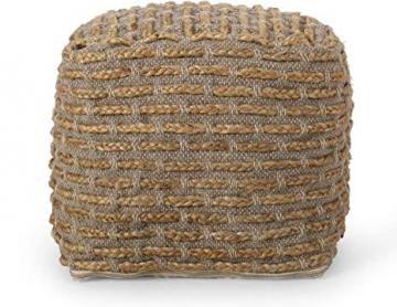 Christopher Knight Home Keene Pouf, Natural