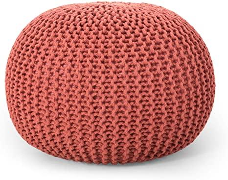 Christopher Knight Home Nahunta Pouf, Coral