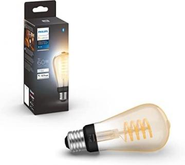 Philips Hue White Ambiance Dimmable Smart Filament ST19, Warm-White to Cool-White LED Bulb
