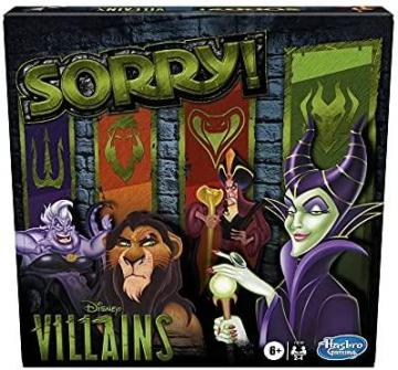 Hasbro Gaming Sorry! Board Game: Disney Villains Edition Kids Game, Family Games for Ages 6 and Up