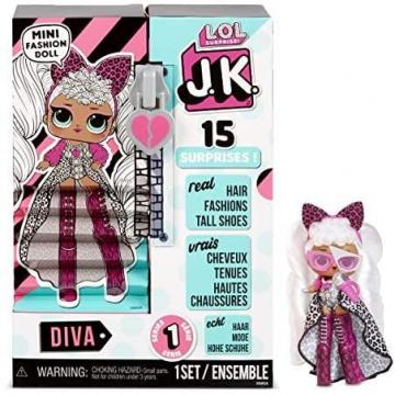 L.O.L. Surprise JK Mini Fashion Doll Diva with 15 Surprises Including Dress Up Doll Outfits