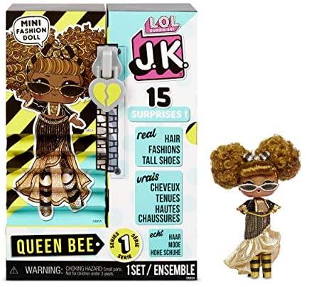 L.O.L. Surprise JK Mini Fashion Doll Queen Bee with 15 Surprises Including Dress Up Doll Outfits