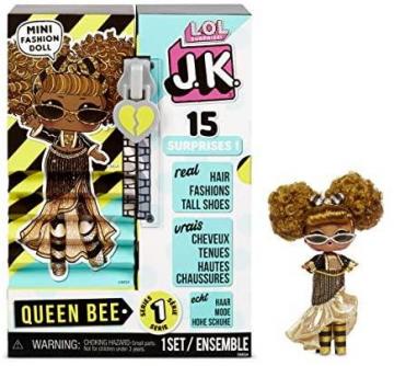 L.O.L. Surprise JK Mini Fashion Doll Queen Bee with 15 Surprises Including Dress Up Doll Outfits