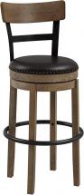 Ball & Cast Swivel Pub Height Barstool 29 Inch Seat Height Light Brown Set of 1
