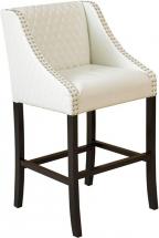 Christopher Knight Home Milano Quilted Bonded Leather Bar Stool, White Quilted