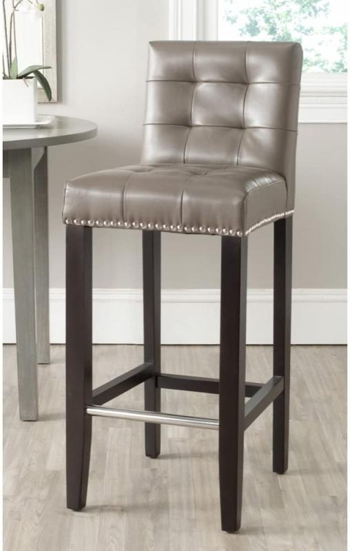 Safavieh Home Collection Thompson Clay Faux Leather/Espresso 30-inch Bar Stool