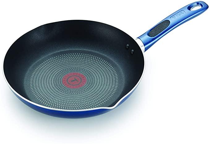 Tefal/T-fal B03707 Excite ProGlide Nonstick Thermo-Spot Heat Indicator Fry Pan, 12-Inch, Blue