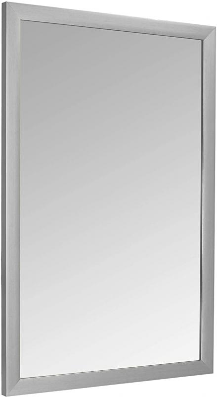 Amazon Basics Rectangular Wall Mirror 24" x 36" - Standard Trim, Nickel
